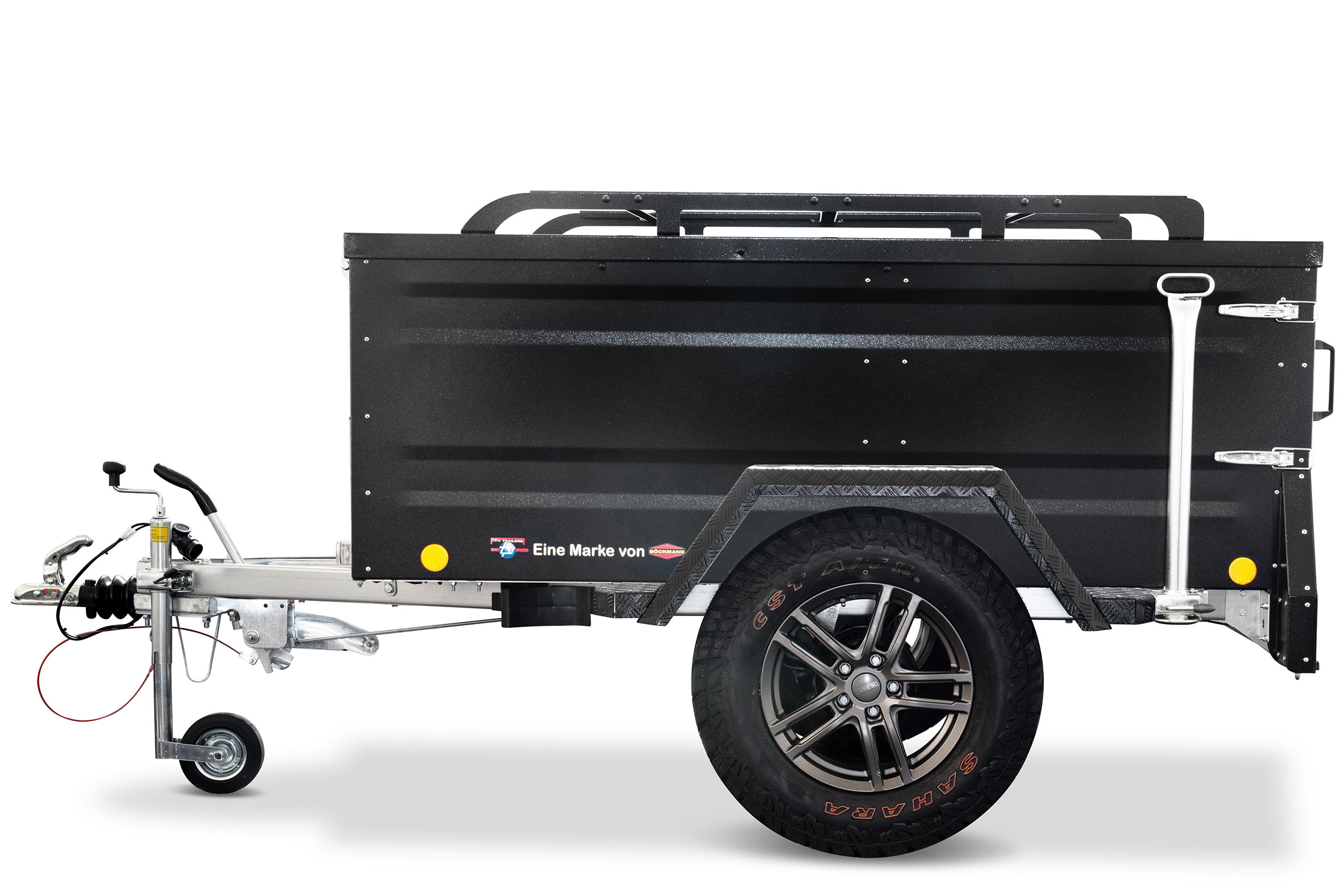 Campingový Přívěs OFFROAD Bržděný 1300Kg - Prodloužený - Černý