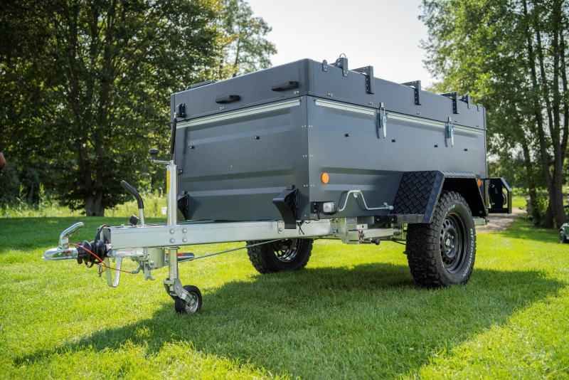 Campingový Rozkládací Přívěs OFFROAD CAMPER 2.0 Bržděný Šedá Antracit - 1300kg